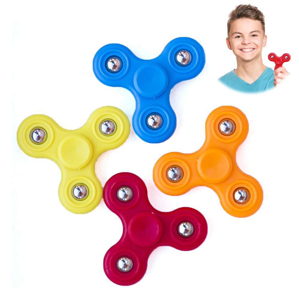 4-Pack Children Mini Size Fidget Spinner Toys Hand Spinner Best Toys For Kids Girls Boys Fit The Small Hand 