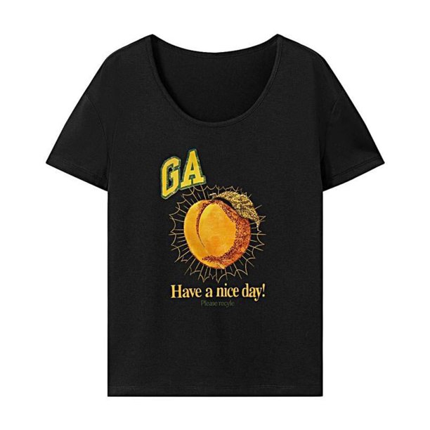 Camiseta para mujer de verano Tops casual cuello redondo para caminar mochilero vacaciones XL