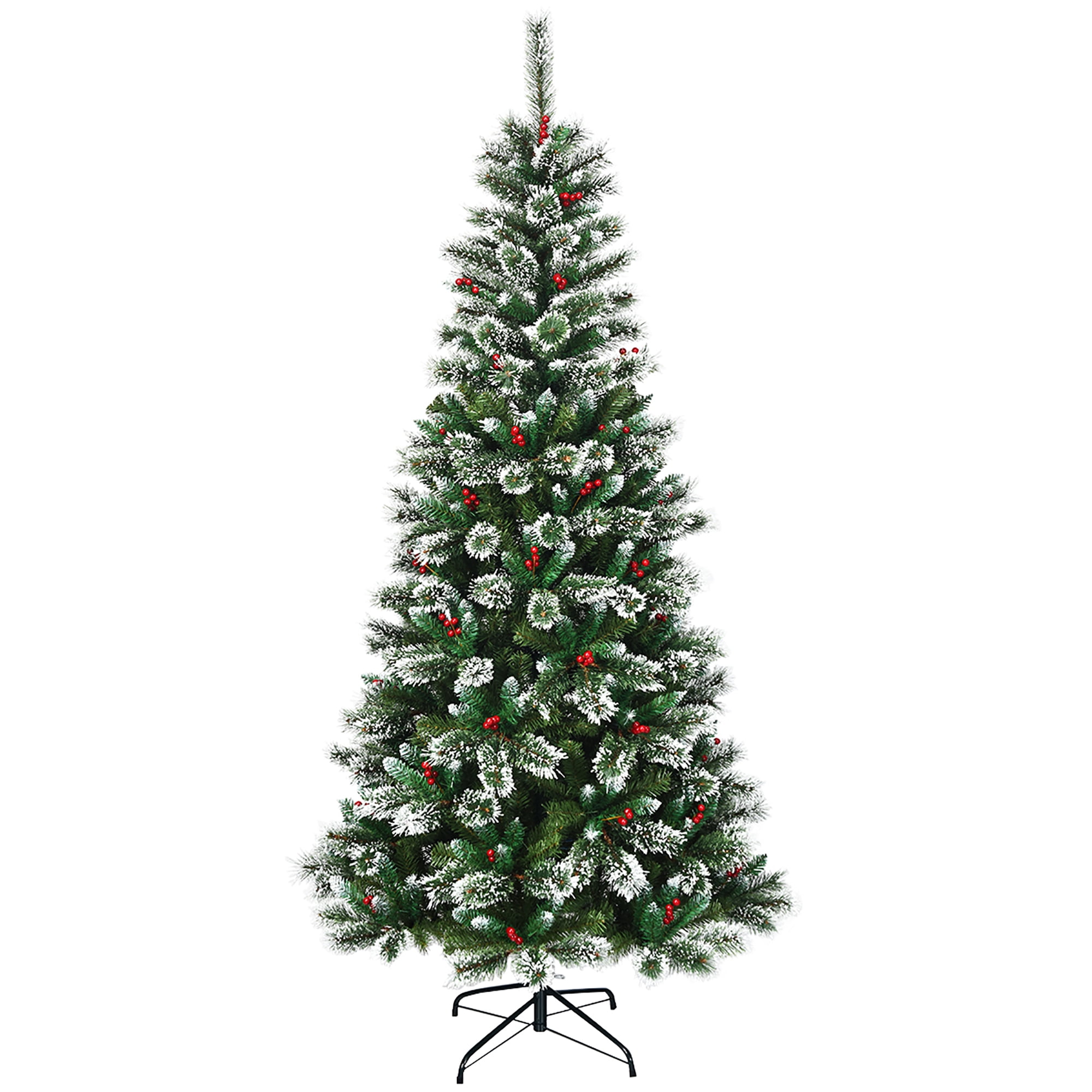 6 ft Snow Flocked Artificial Christmas Tree Hinged with 928 Tips 