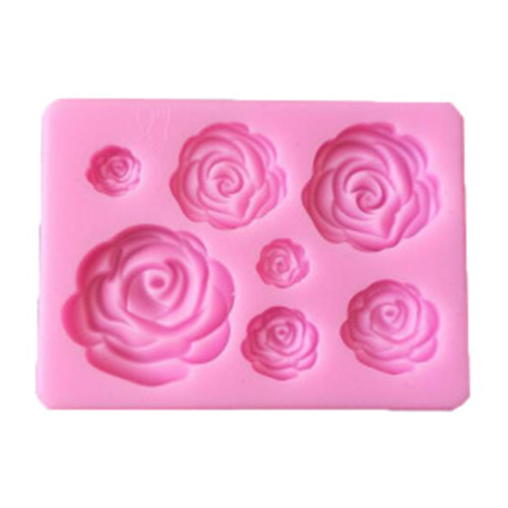 F5042 2D Embossed Flower Fondant Silicone Mold Planter Clay Polymer Decoration 