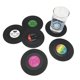 thumbnail image 2 of 6 posavasos de vinilo para discos de CD retro, posavasos para bebidas de café, vajilla, posavasos antideslizantes, 11 Afortunado Sencillez, 2 of 5