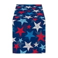 thumbnail image 2 of Independence Day Table Runner, Multicolor Linen Patriotic Decor for Dining Table, 183 x 33 cm, Heart Pattern, 1 Pack, 2 of 6