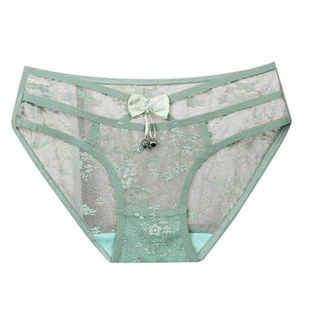 Womens Sexy Underwear Lightweight Soft Lace Panties Cute Thong Green Shorts for Women Plus Size XL