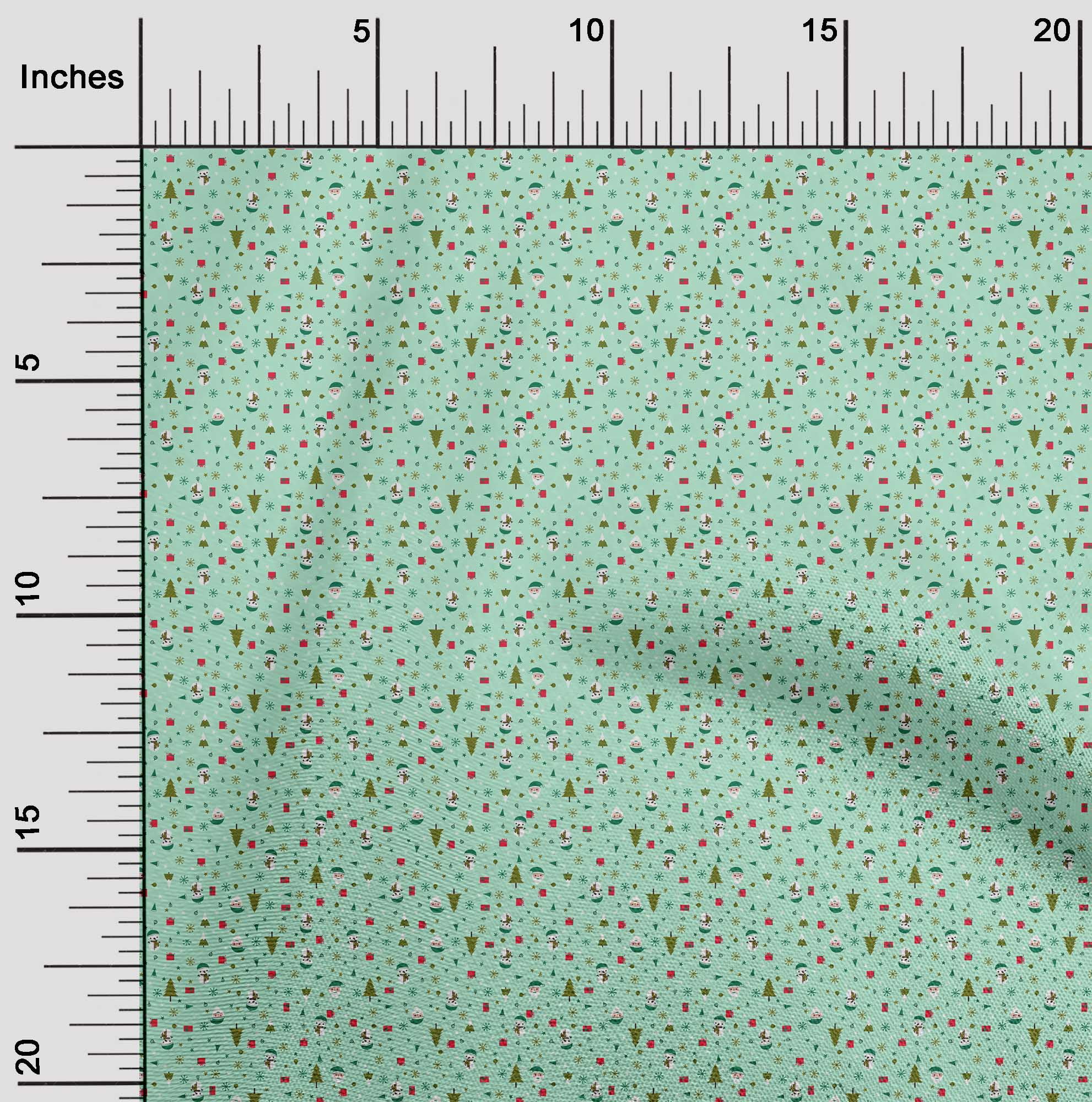 oneOone Viscose Jersey Light Mint Green Fabric Christmas Fabric For Sewing Printed Craft Fabric By The Yard 60 Inch Wide