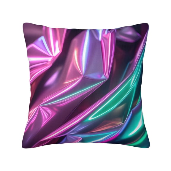 Throw Pillow Cover Holographic Decorative Print Pillow Case Home Decor For Living Room Sofa Couch 18x18