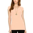 thumbnail image 4 of Made by Johnny Women's Basic Fitted Short Sleeve V-Neck T Shirt XXXL PEACH, 4 of 6