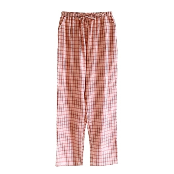 yillto Womens Cotton Plaid Pajamas Pant Lounge Sleepwear Pants with Pockets Lightweight Pjs Bottoms