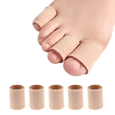 5 Pcs Toe Sleeves Toe Cushion Tube Gel Corn Protectors for Corns Remover,Blisters,Calluses, Cushions Corns and Toe Pain Relie(L Size Toe Tubes), Large