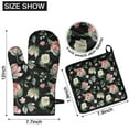 thumbnail image 6 of Pioneer Flower Kitchen Oven Mitt and Pot Holder Sets 2 Pcs for Baking, Cooking and Grilling, Heat Resistant Up To 392 °F, 6 of 7