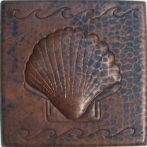 Shell Hammered Copper Tile