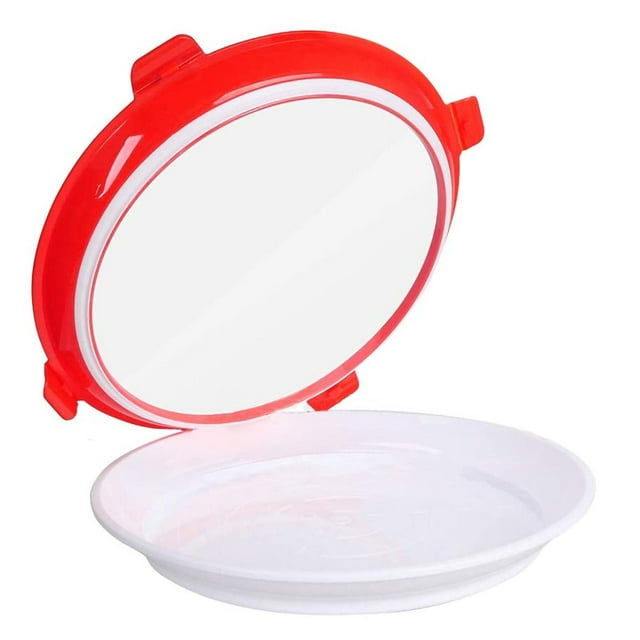 Plateau Frais Scellant sous Vide Plateau de Conservation des Aliments Réfrigérateur Cuisine Contenant de Rangement pour Aliments Rouge