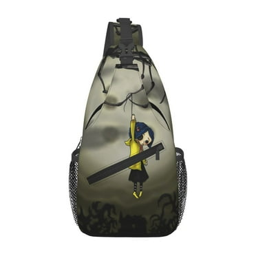 Coraline Sling Bag Unisex Crossbody Backpack Casual Cross Chest Bag Diagonally Shoulder Chest Pack