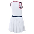 thumbnail image 4 of Women's WEAR by Erin Andrews White Boston Red Sox Zip-Front Pleated Tri-Blend Scoop Neck Tank Dress, 4 of 4