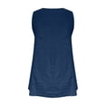 thumbnail image 5 of Tank Tops for Women Linen V Neck Pleated Sleeveless Strap Tops Summer Tops, 5 of 5
