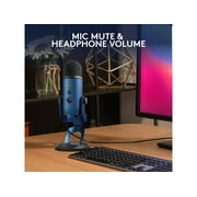 Blue Yeti USB Microphone - Midnight Blue - Ultimate USB microphone - 3 condenser capsules - 4 recording patterns - 20Hz - 20kHz