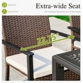 thumbnail image 3 of 8 Pieces Outdoor Patio Dining Set with 13ft Double-Sided Umbrella, All-Weather Rattan Chairs and Rectangular Table for 6,Beige, 3 of 16