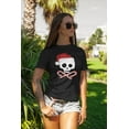 thumbnail image 2 of Old Glory Juniors Skull And Cross Candy Canes Santa Short Sleeve T Shirt, 2 of 5