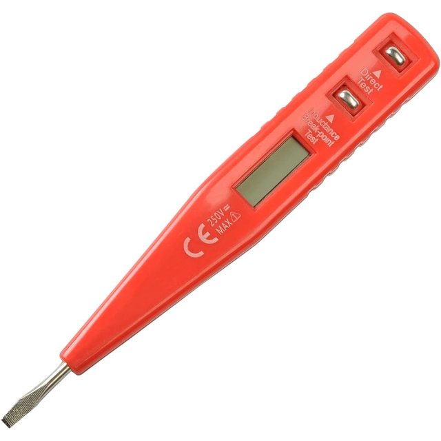 HUGFEGWE Digital Voltage Tester Pen, DC & AC 12-220V Voltage Detector Pen LCD Circuit Tester Detector Circuit Test Pen Circuit Tester Tool, 1Pcs U2536-18781