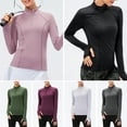 thumbnail image 2 of Graflsoa Haut de Yoga Haute Performance pour Femmes - Évacuation de l'Humidité, Extensible, Ajusté, Col Montant Manches Longues avec Fermeture Éclair pour Course & Entraînement Physique, Taille Européenne Noir TG (12521), 2 of 6
