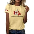 thumbnail image 5 of QUNYINEY Canadian Flag Women Shirts Short Sleeve Crew Neck Casual Tops Summer Loose Pullover Women Tops, 5 of 5