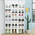 thumbnail image 2 of Ktaxon 36 Cubes 72 Pairs 12 Tiers Portable Shoe Rack, Storage Cabinet for Entryway Hallway, White, 2 of 9