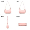 thumbnail image 3 of KXF Women Leather Underarm Bag Crescent Shoulder Handbag Saddle Bag Chic Purse Satchel Purse, 3 of 6