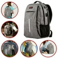 thumbnail image 6 of OPACK Waterproof Anti-Theft Padded Electronics Computer Backpack with RFID Blocking Pockets and USB Charging Port, 6 of 7