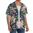 thumbnail image 4 of Disketp Men's Hawaiian Vintage Floral Print Shirts Button Down Holiday Beach Shirts-Small, 4 of 7