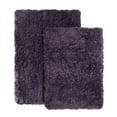 thumbnail image 1 of Clara Clark Non Slip Shaggy Bath Rug Set - 2 Piece Set, Small/Large - Eggplant, 1 of 4