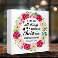 thumbnail image 3 of Zomyto 7x7 In I Can Do All Things Through Christ Wooden Box Sign Christian Desk Décor, 3 of 7