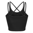 thumbnail image 4 of FUTATA Women Sports Bra Strappy Medium Support Workout Running Shirts Longline Yoga Crop Top, 4 of 5
