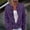 Purple, variant on Women Cropped Knit Sweater Cardigan Crew Neck Long Sleeve Star Pattern Button Down Relaxed Fit Casual Layering Top Khaki XL