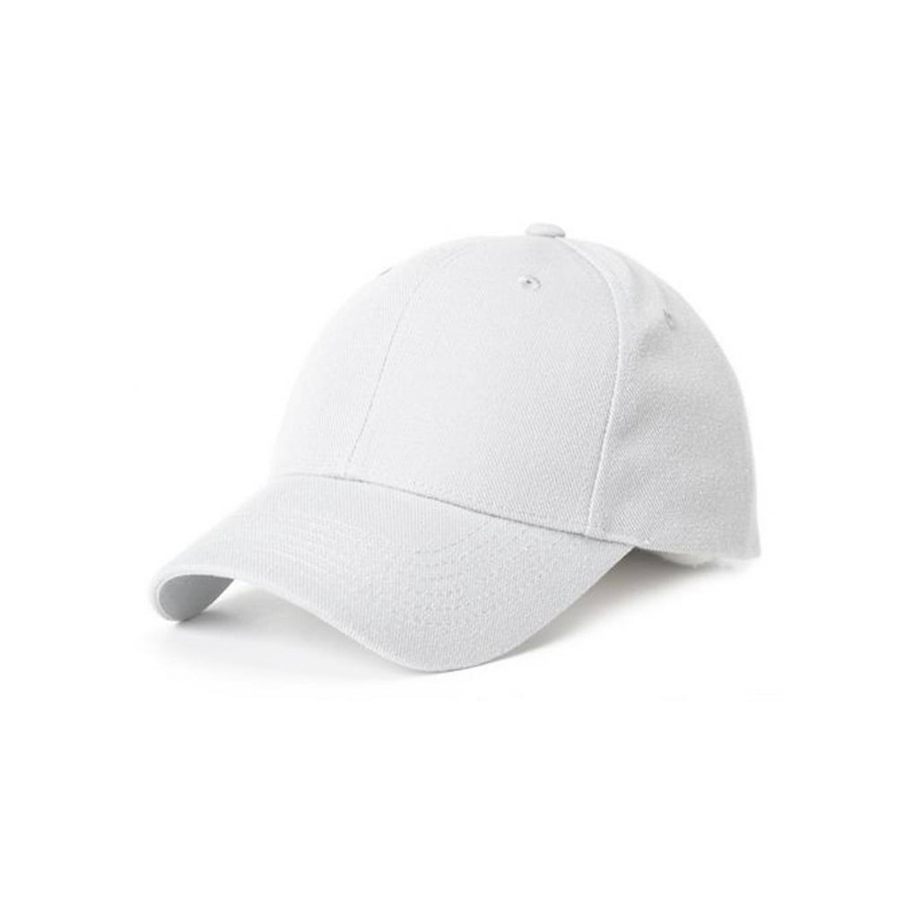 TopHeadwear TopHeadwear Blank Kids Youth Baseball Adjustable Hook and Loop Closure Hat White