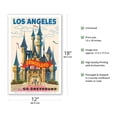 thumbnail image 2 of Los Angeles - Disneyland - Go Greyhound (Greyhound Bus Lines) California - Vintage Travel Poster c.1950s - Master Art Print (Unframed) 12in x 18in, 2 of 4