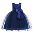 thumbnail image 2 of Toddler Girls Net Yarn Embroidery Bowknot Birthday Party Gown Kids Cute Dresses 2024 Casual Dresses For Girl Spring Midi Dresses For Girl, 2 of 4
