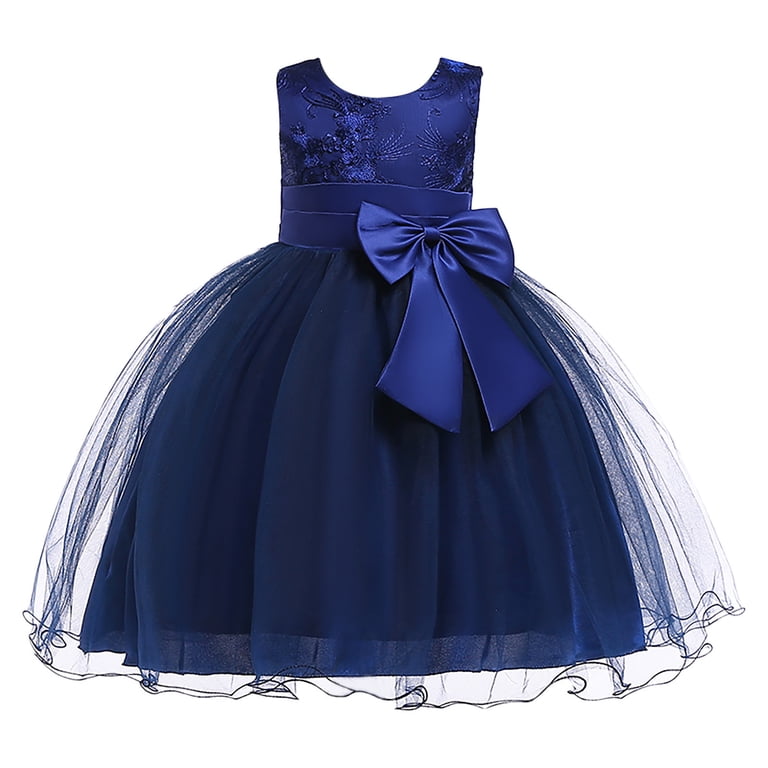 Toddler Girls Net Yarn Embroidery Bowknot Birthday Party Gown Kids Cute  Dresses Girls For Dresses Light Up Dress - Walmart.com