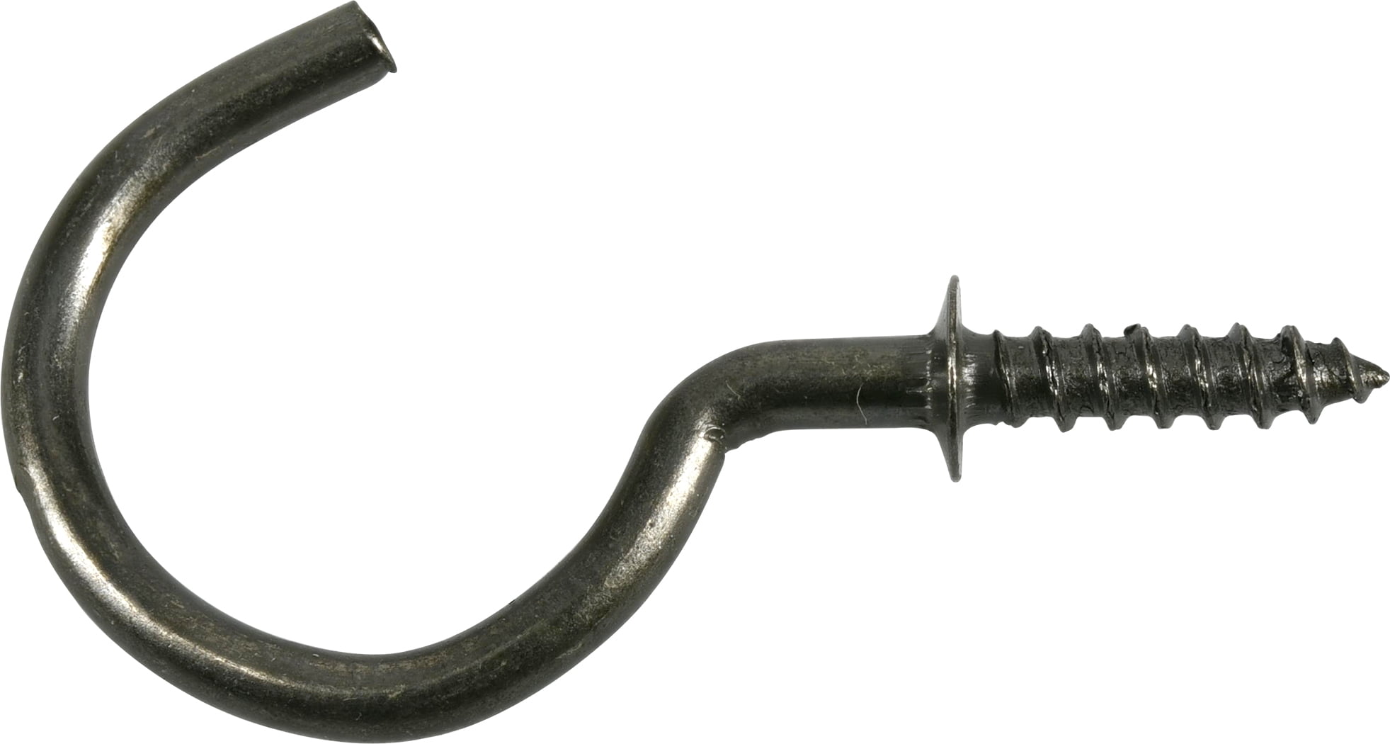 (3 pack) Ook Cup Hooks, 1-1/4", 1 lbs, Screw Hooks, Steel, Brass Finish, Gold, 3 pack