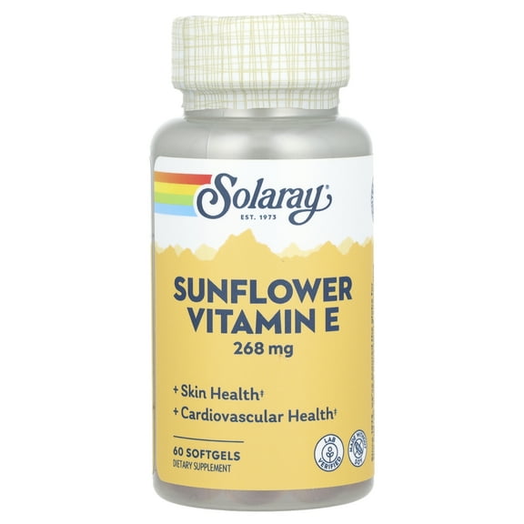 Solaray Sunflower Vitamin E, 268 mg, 60 Softgels