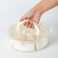 thumbnail image 5 of Mainstays Snackle Box, Lunch & Snack Container with lids, Plastic, Round, 5 Compartment , White, Well Suited to Hot or Cold Meals Away from Home, 5 of 9