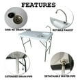 thumbnail image 2 of Outdoor Fish and Game Cutting Cleaning Table w/Sink and Faucet - WHITE, 2 of 5