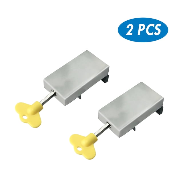 Sliding Door Lock with Key 2Pcs Sliding Window Locks Door Frame Security Locks with Key Window Stoppers for Sliding Windows Sliding Door Security Lock