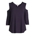 thumbnail image 5 of Nine.Eight Women’s Cold Shoulder Blouse, 5 of 5