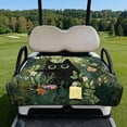 thumbnail image 2 of COEQINE Golf Cart Seat Towel Quilted Protective Cover with Carrying Handle, Universal Fit 51.2x30.3 Inch, 4 Front Pockets, Fits for Most 2 Seats Club Car, Cute Cat Flower Leaf, 2 of 8