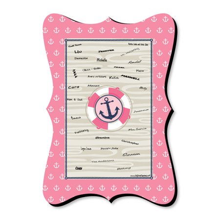 Ahoy Nautical Girl Unique Alternative Guest Book Baby Shower Ahoy Nautical Girl Unique Alternative Guest Book Baby Shower
