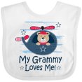 thumbnail image 3 of Inktastic Grammy Loves Me Grandson Bear Boys Baby Bib, 3 of 4