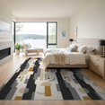 thumbnail image 2 of ODIKA 9'x12' Gray Beige Geometric Modern Design Washable Area Rug Abstract Shapes with Bold Patterns for Dining Room, Basement, Large Office, Non-Slip Chair-Friendly, 2 of 6
