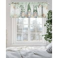 thumbnail image 5 of Curtain Valance for Windows,Olive Green Ocean Gnome Kitchen Valances Rod Pocket Short Curtains,Underwater Shell Starfish Leaf Window Treatment Panel for Bedroom Bathroom 42x12in, 5 of 9