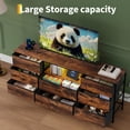 thumbnail image 5 of Kicctian 63" L Dresser with LED Lights & 8 Fabric Drawers, Dresser for bedroom, White, 5 of 8