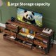 thumbnail image 5 of Qinaqin Moderno Marrón LE cm de Profundidad TV Soporte Profundidadresser con 8 Tela Cajones Steel Frame Media Console Charging Station Fits 65/70/75 Inch TVs para Dormitorio &, 5 of 8