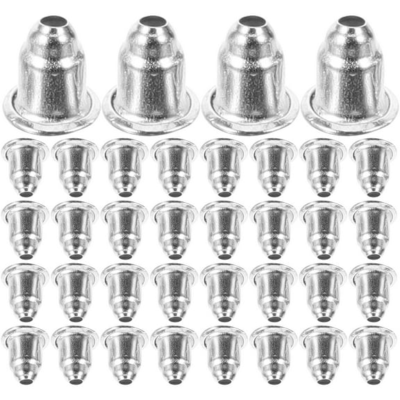 200 Pieces Earring Backs Studs Metal Replacement Parts for Earrings Use Silver Color